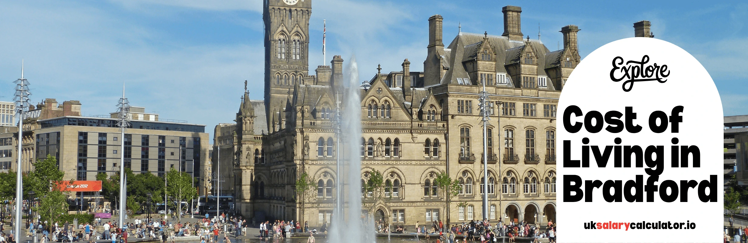 A skyline view of the city of Bradford