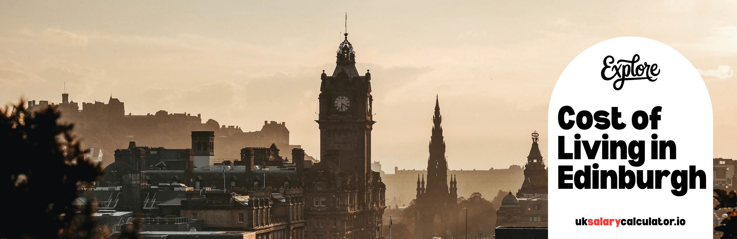 A skyline view of the city of Edinburgh