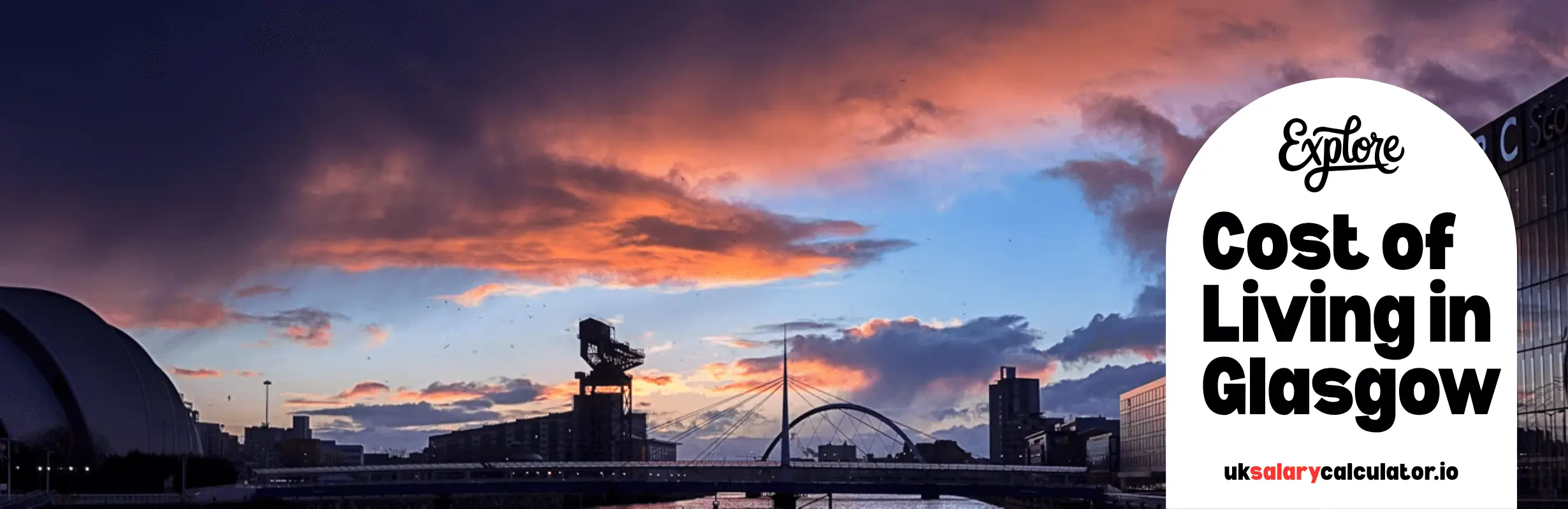 A skyline view of the city of Glasgow