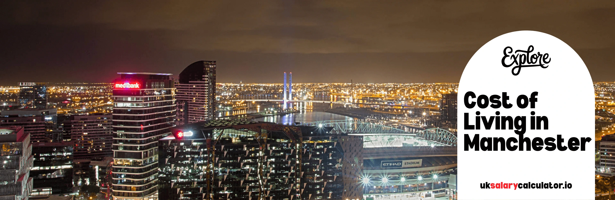 A skyline view of the city of Manchester